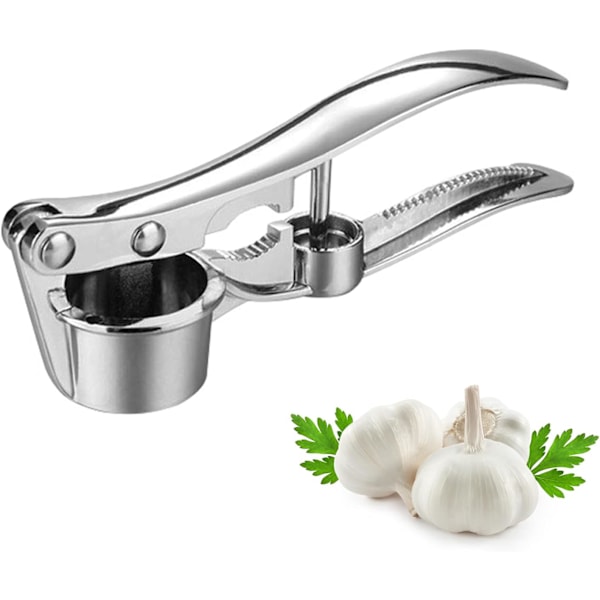 5 i 1 vitlökspress aluminiumlegering, mjukt och lättpressat ergonomiskt handtag, med flasköppnare, skala nötter, skrapa fiskfjäll, ta bort frukt