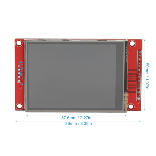 TFT LCD-displaymodul 2,8 tum SPI-pekskärm 9 IO med PCB 5V 3,3V ILI9341 240X320 upplösning med penna
