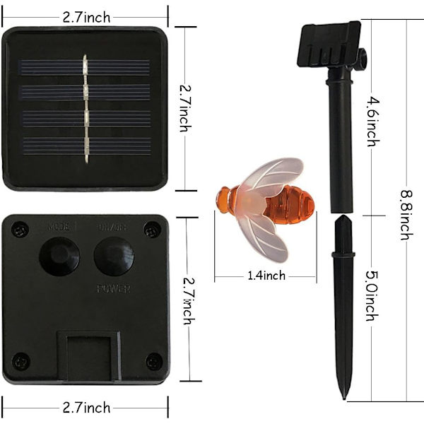 Solljusslinga 30LED utomhus Vattentät Simulering Bidekoration Trädgård Juldekorationer Varmvit 30 USD LED Solljusslinga utomhus