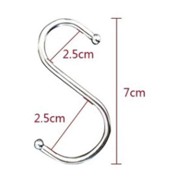 30 st S-formade Hängande Krokar, 7cm Rostfritt Stål Kökskrokar S-formade Hängande Krokar Rostfria Metallhängande Krokar Metallkrokar för Kök,
