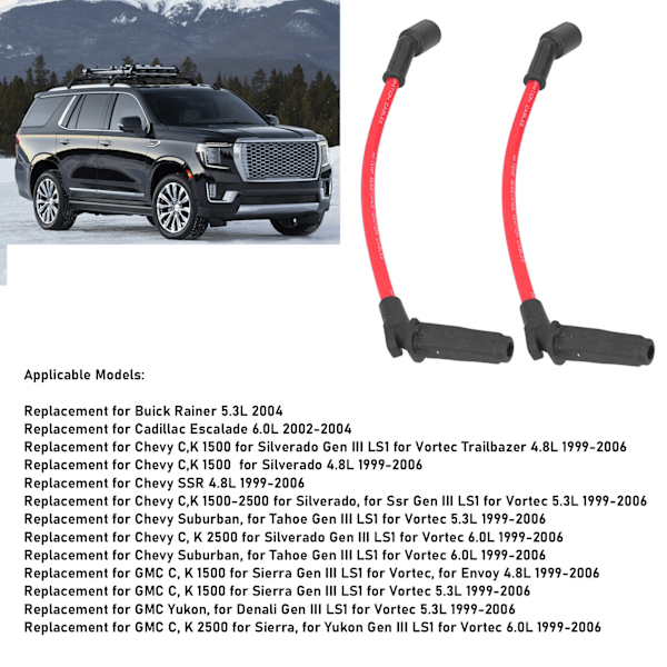 Högpresterande tändkabelset för Buick Rainer 5.3L 2004