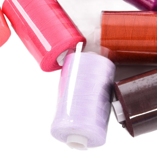 Sytrådssats Polyester 1000 Yards 42 Färger Hushåll DIY Broderispolar Kit