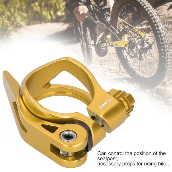 2 st C73 Aluminiumlegering 31,8 MM Snabbkoppling Sadelstolpe Klämma Cykelrörsklämma Guld