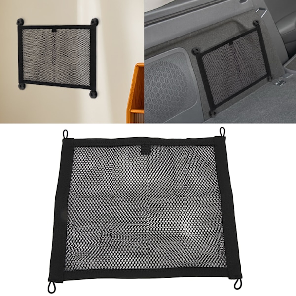 42x36cm Liten Lastnät Elastiskt Sträckbart Fickförvaring Mesh Nät Universellt Bil Lastbil Lastnät 42x36cm