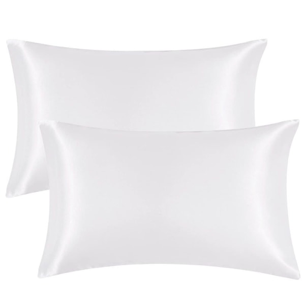 Satin örngott - Kuddfodral - 51 x 66cm - 2-pack Vit