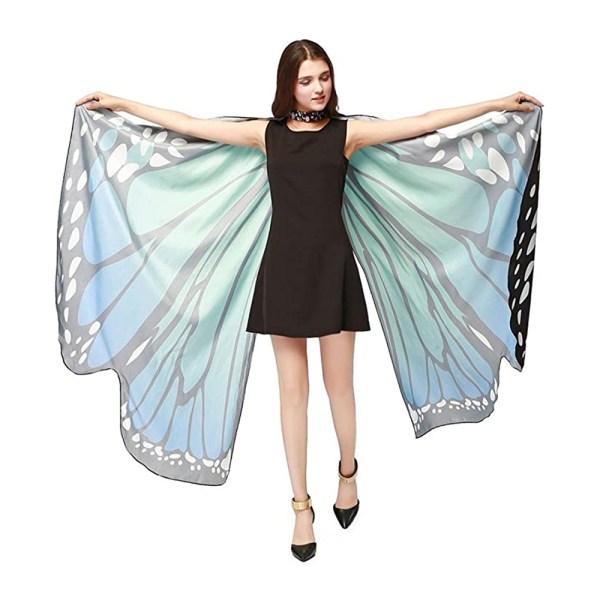 Fjärilsvingar för kvinnor, Butterfly Shawl Fairy Accessoar