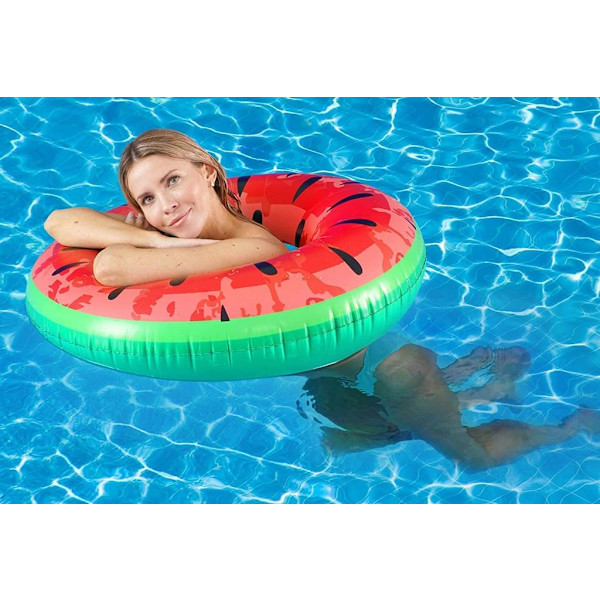Vuxen simring simring vattenmelon melon röd simring simring vattenring luftmadrass vattenleksaker simbassäng flytande matta