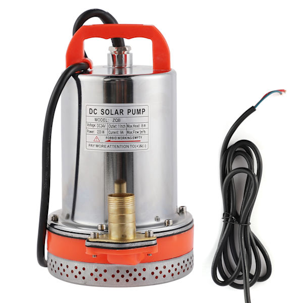 Nedsänkbar Pump Liten Batteri Sol Swimming Pool Rengöring 8 meter Lyft 2.5 meter Kabel DC24V