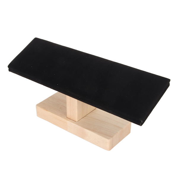 Armbandshållare Display Massivt Trä Svart Flanell Smycken Armband Klockhållare Organizer Stabil Bas