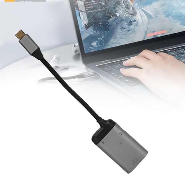USBC till DP Kabeladapter Aluminiumlegering 8K 60Hz PD 100W Laddningsomvandlare