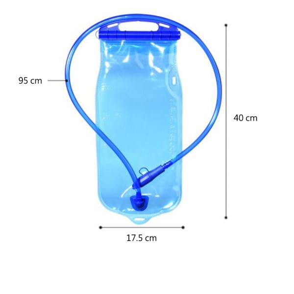 2L vätskeblåsa med bettventil, läckagesäker vattenbehållare, antibakteriell vattentät vätskeryggsäck Vandringsryggsäck för bergsklättring