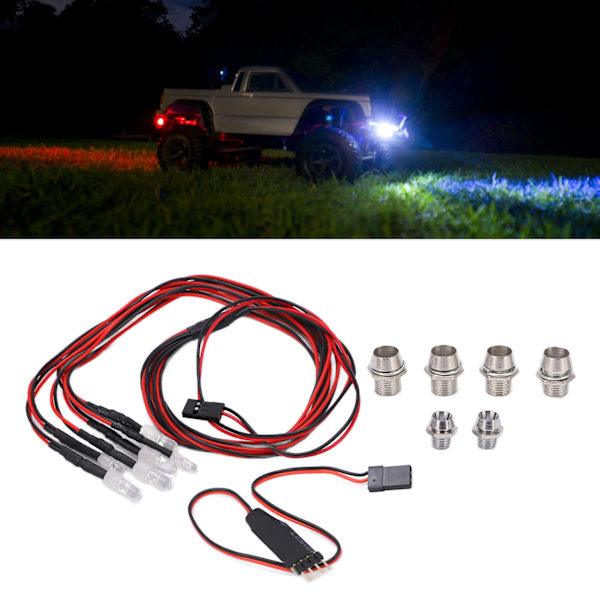 Modell Driftbil LED Nattljus Stabil Robust Hållbar Hög Ljusstyrka LED-strålkastare för RC-bil
