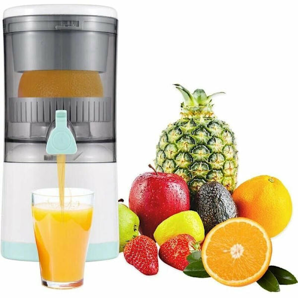 Handsfree elektrisk citrusjuicer för apelsin, citron, äpple, tomat, druva, USB-driven, avtagbar och tvättbar, grön