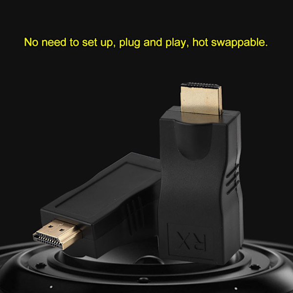 2x HDMI 30m till RJ45 nätverkskabel förlängare omvandlare repeater över CAT-5e CAT6