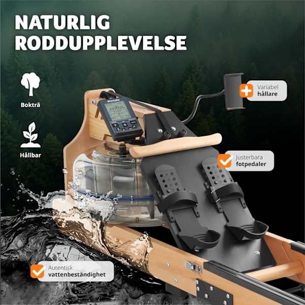 tectake Trärorsmaskin Titan hopfällbar, ergonomisk, 150kg bärkapacitet Brun