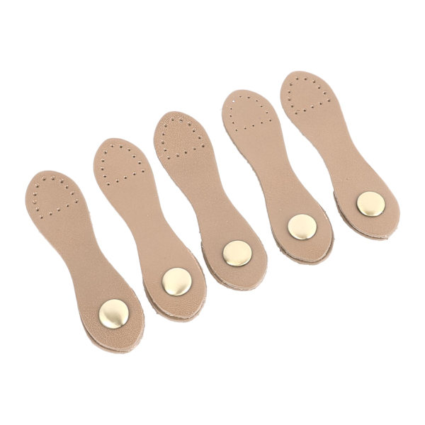 5 set läderknäppspännen mjuka slitstarka DIY sömnadsläderfliklås för handväskor axelväskor plånböcker beige antik mässing tillbehör