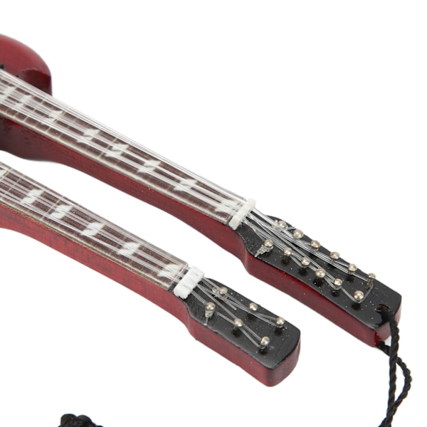 Musikinstrument Hänge Dubbel Hals Bas Hantverk Utsökt Vacker Mini Musikinstrument Samling Dekoration