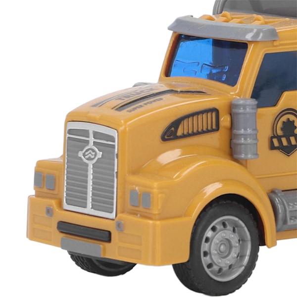 Dragbil i skala 1/48 med dragfunktion, levande pedagogisk, bekväm grepp, ABS-byggfordonsleksak för barn över 3 år (färglåda) lång huvud