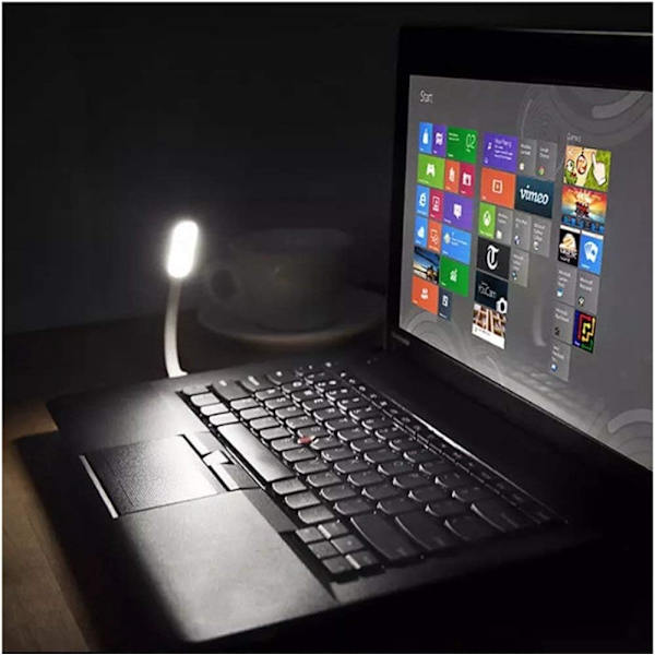 10-pack flexibla USB LED-lampor, Mini USB LED-lampa, Dator tangentbordslampa för bärbar dator (Justerbar svanhalsläslampa, slumpmässig färg）
