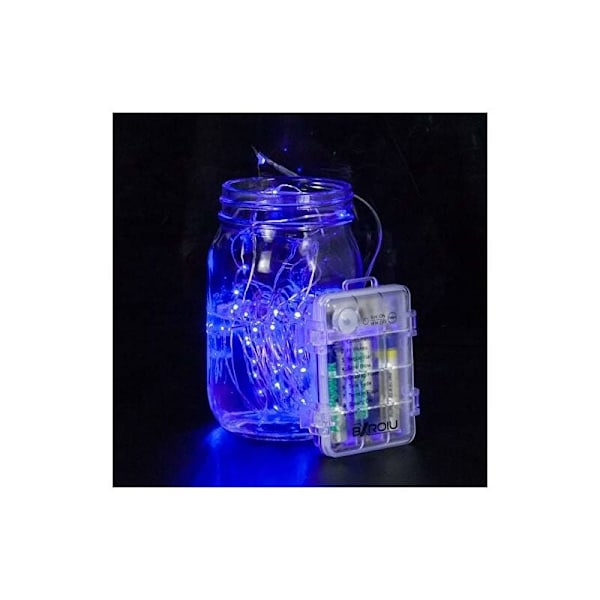 Lysslingor, batteridrivna 50 LED Micro Silver Cable String Lights, vattentät utomhus dekorativ belysning för julbröllop fester rum