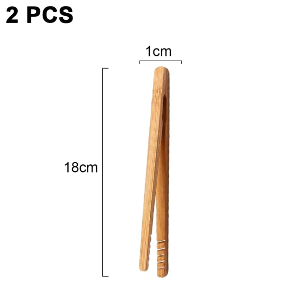 2 st återanvändbara bambu rostat tång, för matlagning, form1