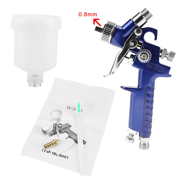 H-2000A Professionell 0,8 mm munstycke 125 ml pneumatisk spruta för billackering reparation (0,8 mm)