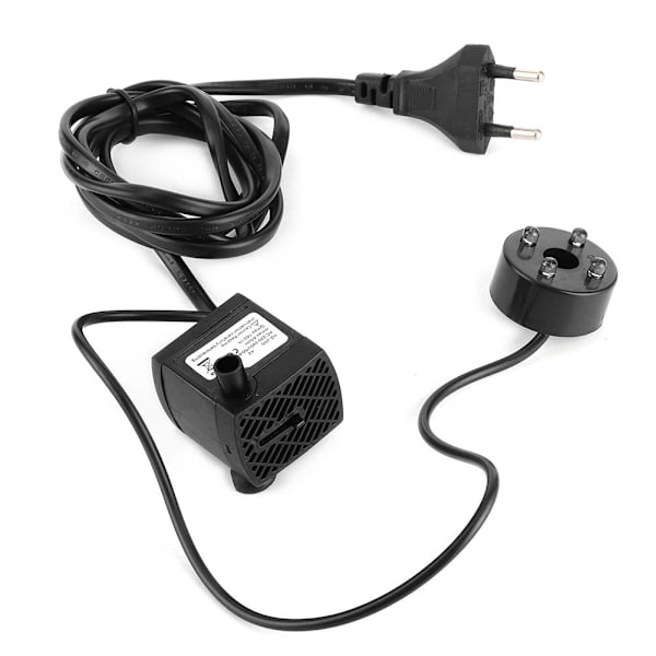 Cykel Mute Vattenfontän Pump med LED-ljus för Miniatyr Stenträd Inomhus Blomkruka Hydroponisk GrönsakEU-kontakt AC220-240V