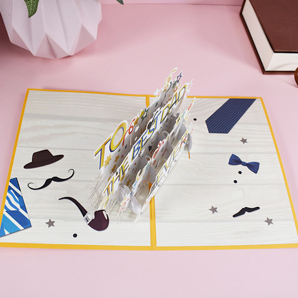 Pop Up Fars Dag-kort, 3D Popup-hälsning, Handgjorda Papper Bästa Pappa-kort För Att Fira Speciella Tillfällen