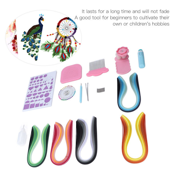 Quillingverktyg Hög hårdhet DIY Produktion Perfekt Kit Pappers Quilling Set för nybörjare