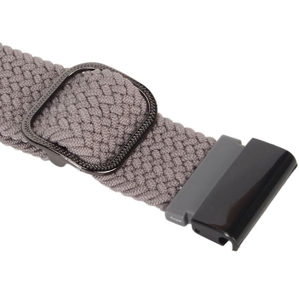22mm flätad klockarmband 26mm spänne justerat stretchigt spänne stängning flätad ersättningsrem för Fenix 7X grå