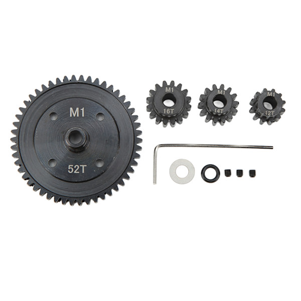 M1 5mm 52T huvudkugghjul med 12T 14T 16T kugghjul för 1/8 1/7 RC fjärrstyrd bil