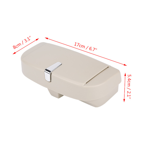 Bil Auto Mångsidig Solglasögonförvaring Hållare Clip Case Organizer Box Universal (Beige)