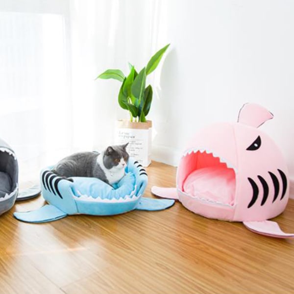 Hund- och kattsäng - Tecknad husdjurshus med avtagbar och tvättbar