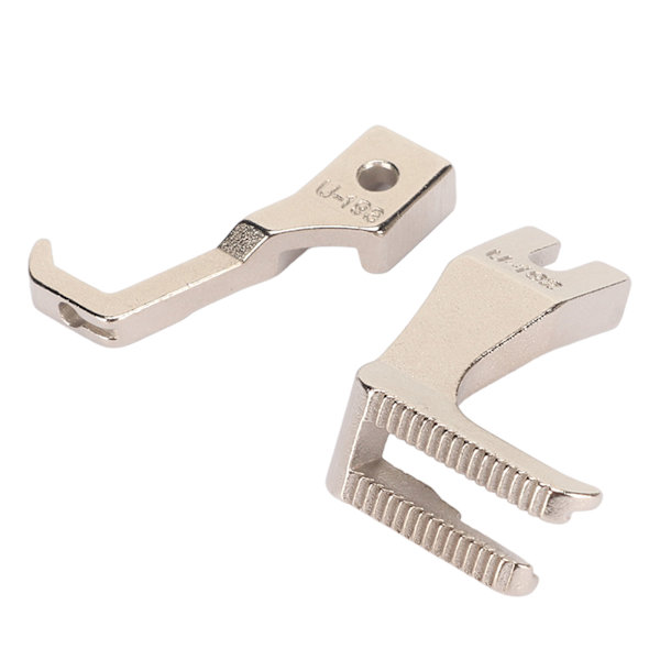 1 set Welt Piping Foot Cutout Rostskydd Stål Enkel Installation Sy Maskin Fot Byte för Industriell