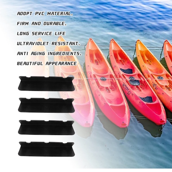 4 st PVC uppblåsbara båtsäteskrokfäste för uppblåsbar gummibåt flotte yacht kajak roddbåt tillbehör svart