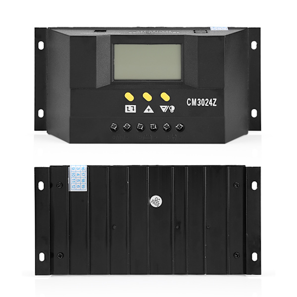 12/24V 30A solcellsladdningsregulator med LCD-display automatisk omkopplingsregulator för spänningssystem