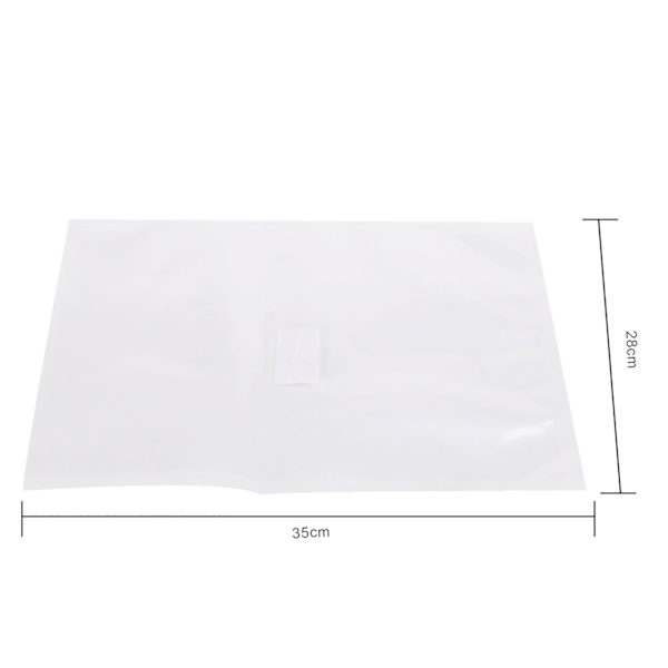 100 st vakuumförseglingspåsar för matförsegling, förvaring, färskhetsskydd, paket med slät yta, ventilmun 25 x 35 cm
