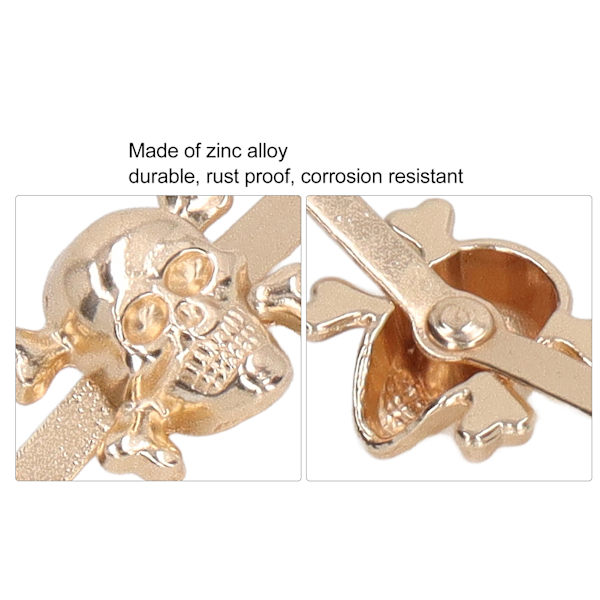 150 st Skull Rivets Fashionable Gothic Style Vackra Skull Stud Tillbehör för DIY Skor Kläder Väskor Guld