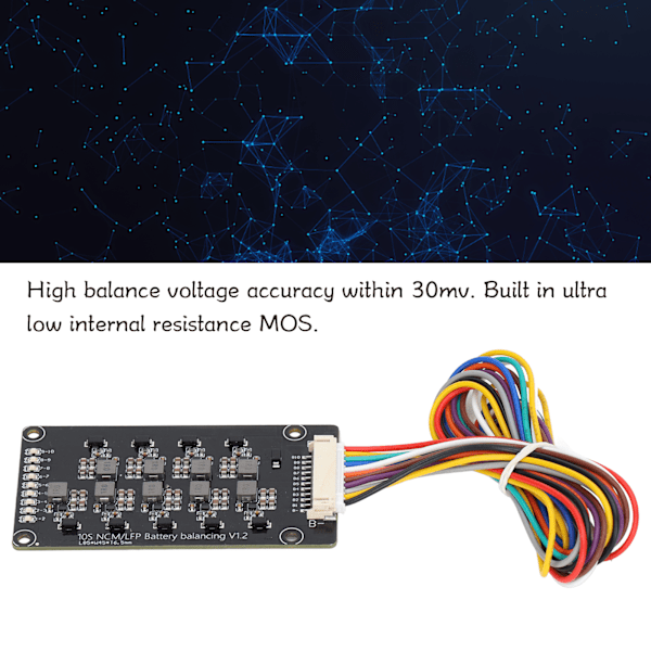 Batteri Aktiv Utjämnare Universal Li Ion Cell Balanseringskort för LiFePO4 10s