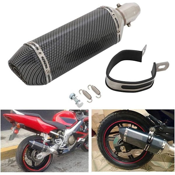 Universal motorcykel avgasrör i rostfritt stål ljuddämpare DB Killer ljuddämpare 5x14cm