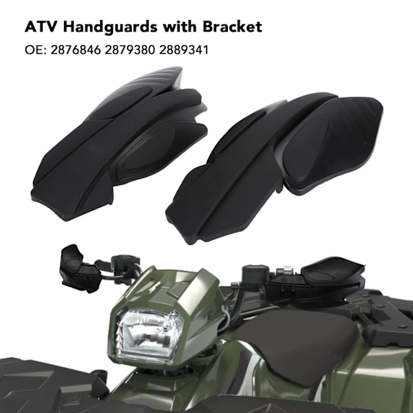Par Handskydd Svarta Starkt Skydd 2876846 Ersättning för Polaris Sportsman Scrambler 400 450 570 850 XP 1000