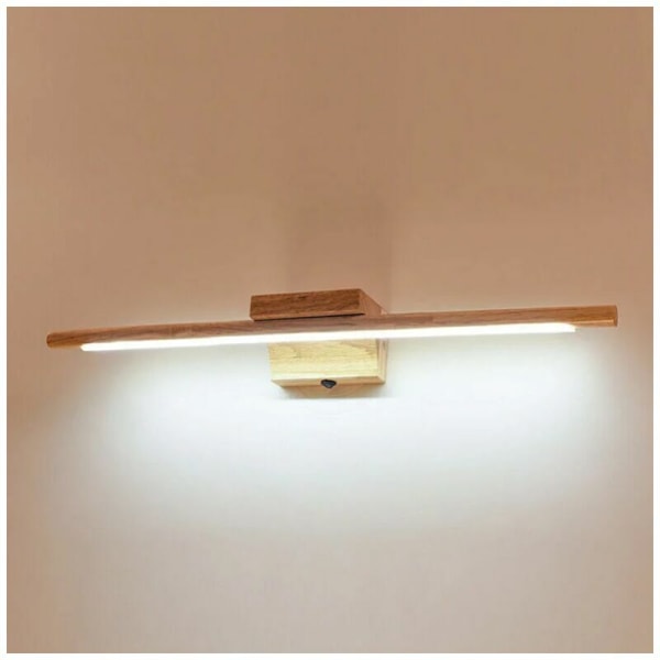 LED-linjär badrumsbelysning med akrylskärm med hög transmittans, träbelysning med modern minimalistisk stil för sovrum och vardagsrum