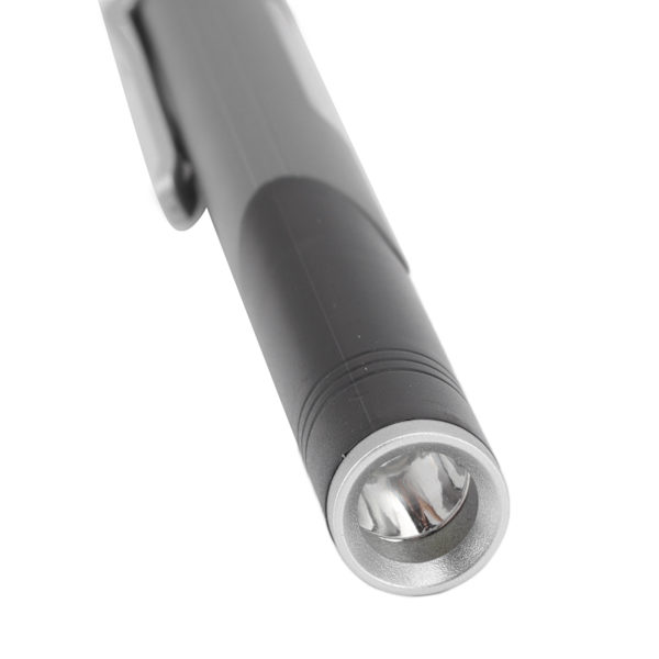 Penna ficklampa USB-laddning 3 ljuskällor LED-chip klämma design brett använd penna ljus ficklampa för reparation sjukhus svart