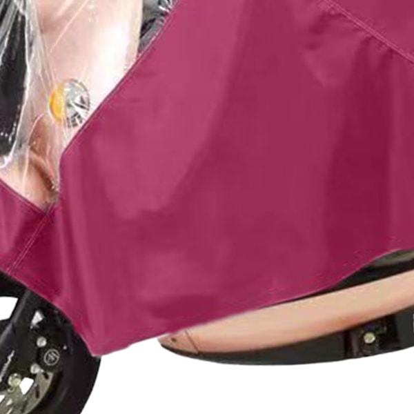 Motorcykelponcho Oxfordtyg Regnskydd Cykling Ridning Regnjacka Regnkläder med Hatt för Utomhus Jujube Röd