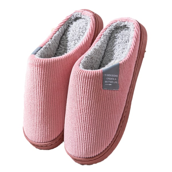 Womens Cotton House Mules Tofflor Inomhus Mysigt Memory Foam