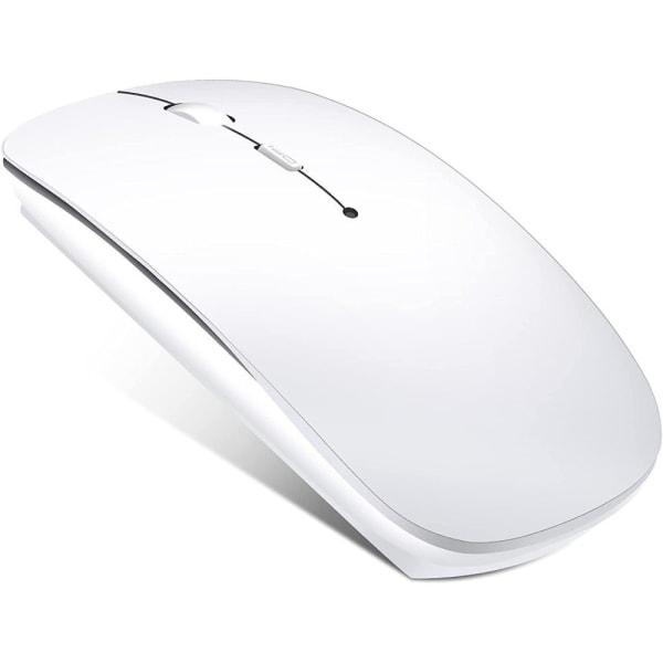 Bluetooth mus, uppladdningsbar lättvikts trådlös mus kompatibel med MacBook Pro/Air/Android/iOS Tablet/Bärbar dator/PC/Mac/Dator