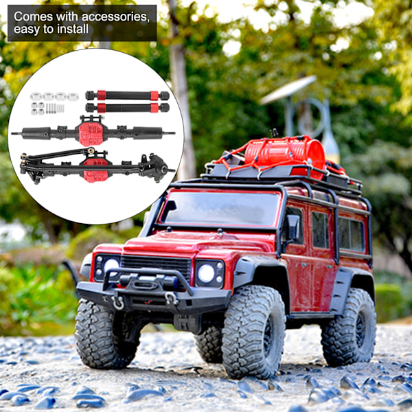 Växellåda fram och bakaxel med 2 drivaxlar för SCX10 I/SCX10 II 1/10 RC-bil