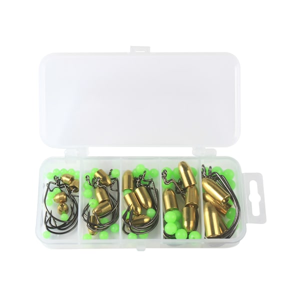 T0047 95st Vevkrok Vikter Sänken Plastpärlor Fiske Tillbehör Låda Verktyg Kit