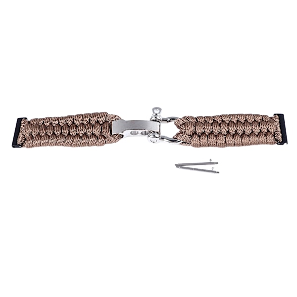 Ersättningsflätat klockarmband för Suunto7, andningsbart mjukt legeringsspänne, flätad ögla, armbandsrem 24mm Brun