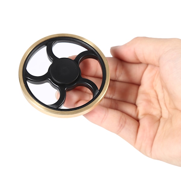 Stress Relief Fidget Spinner, Slitstarkt Bekvämt Bronsmaterialskal och Rostfritt Stållager, Trendig Rund Hjulformad Design, Snabb